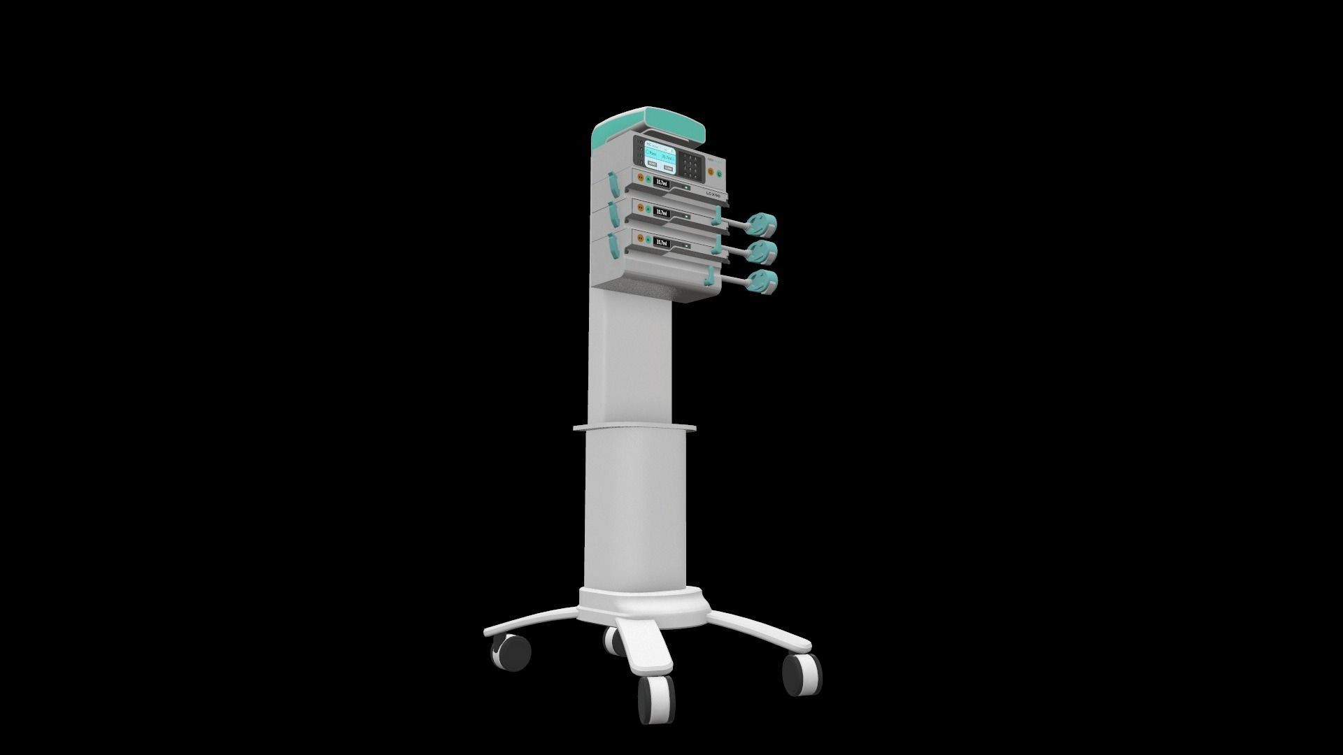 Syringe Pump Medical Model Low-poly 3D model_2