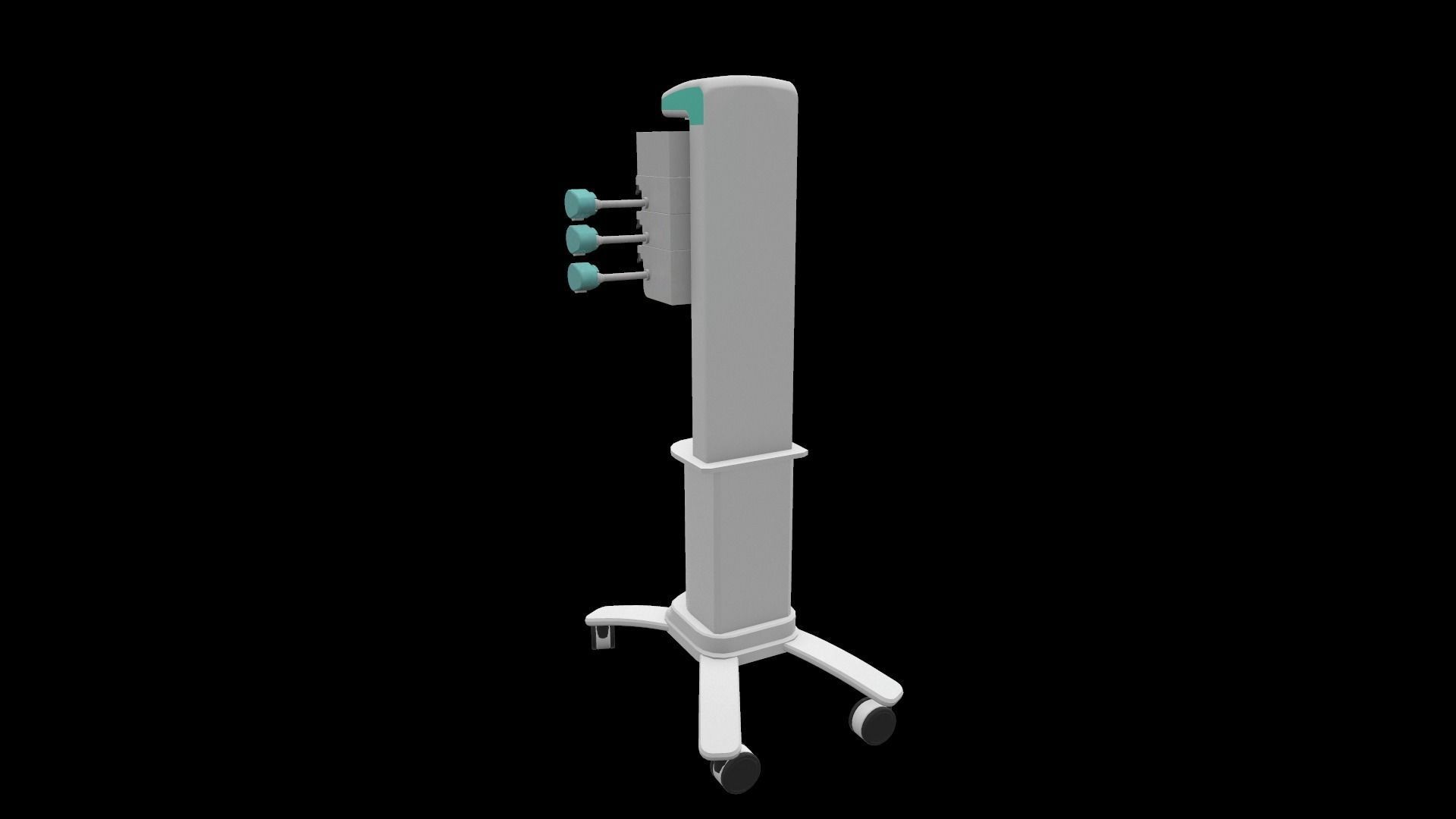 Syringe Pump Medical Model Low-poly 3D model_7