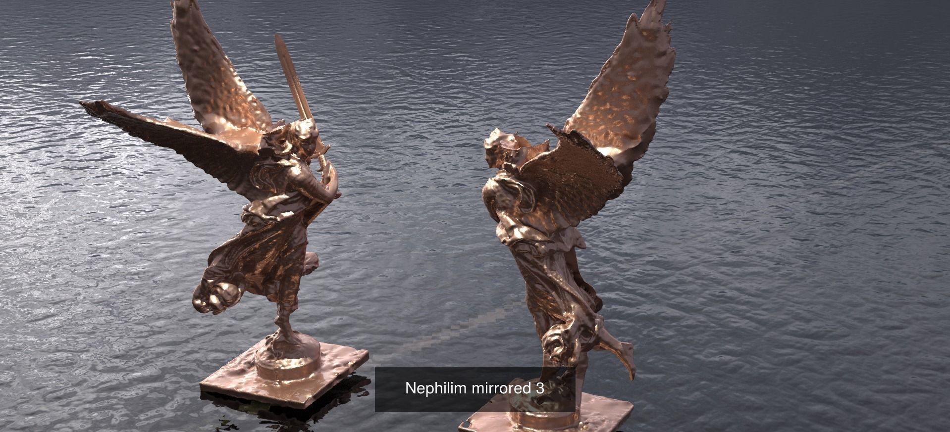 Holy Angel Sculptures 3D Model Collection_10