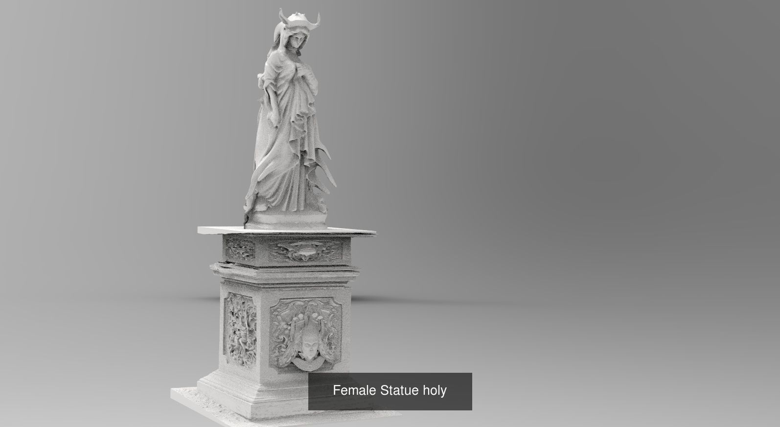 Holy Angel Sculptures 3D Model Collection_5