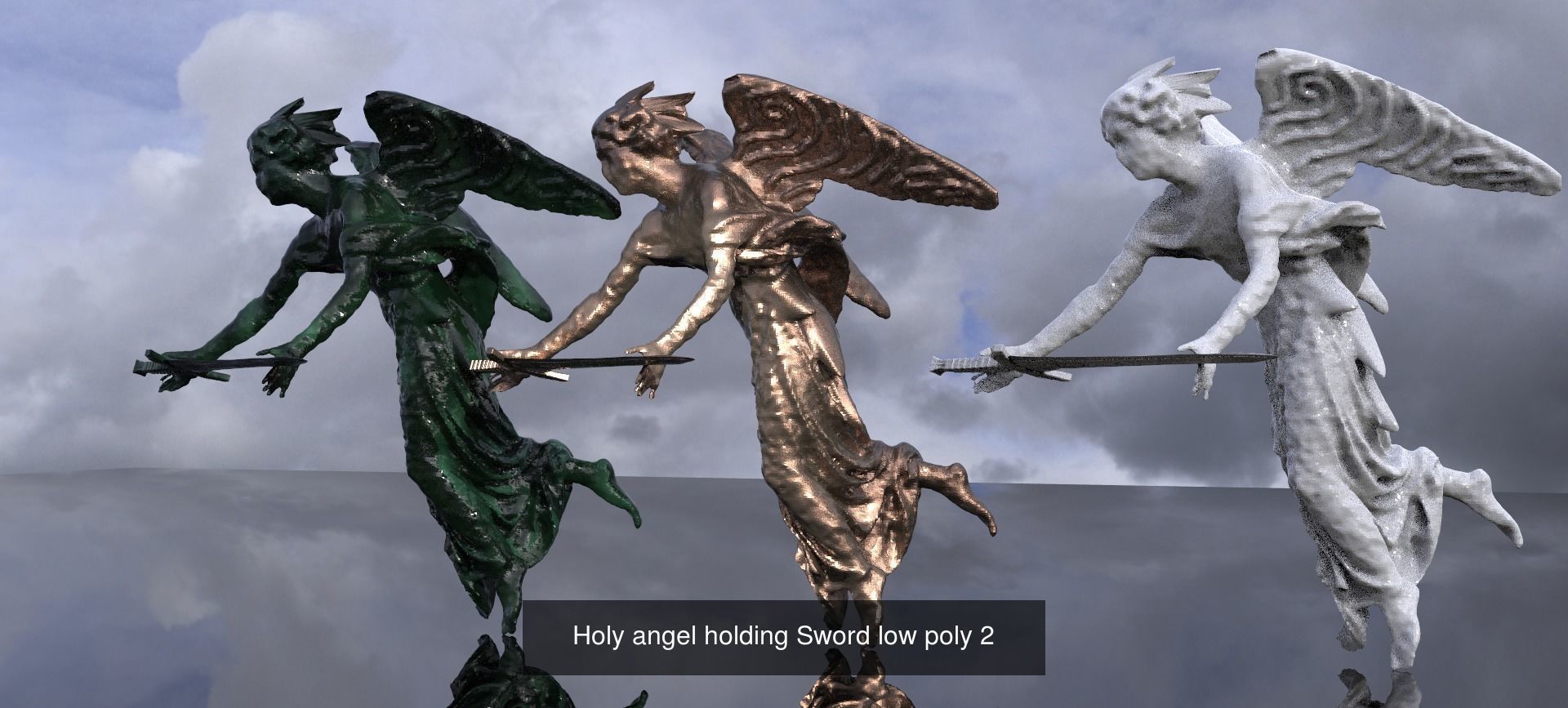 Holy Angel Sculptures 3D Model Collection_28