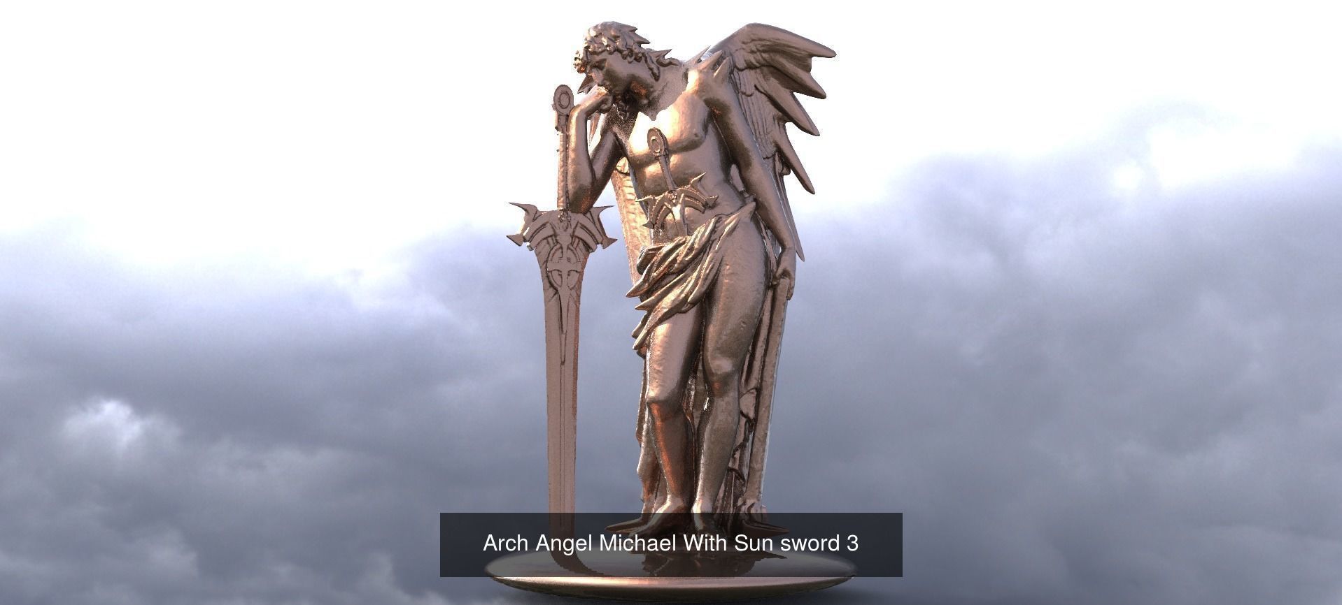 Holy Angel Sculptures 3D Model Collection_29