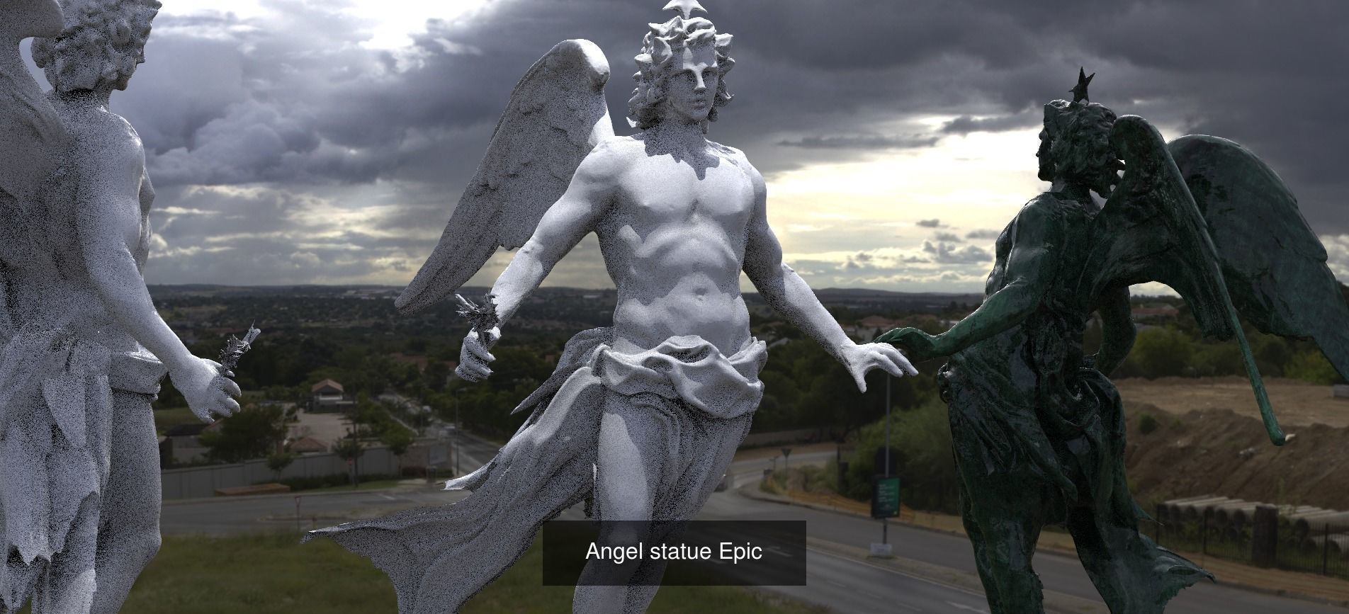 Holy Angel Sculptures 3D Model Collection_7