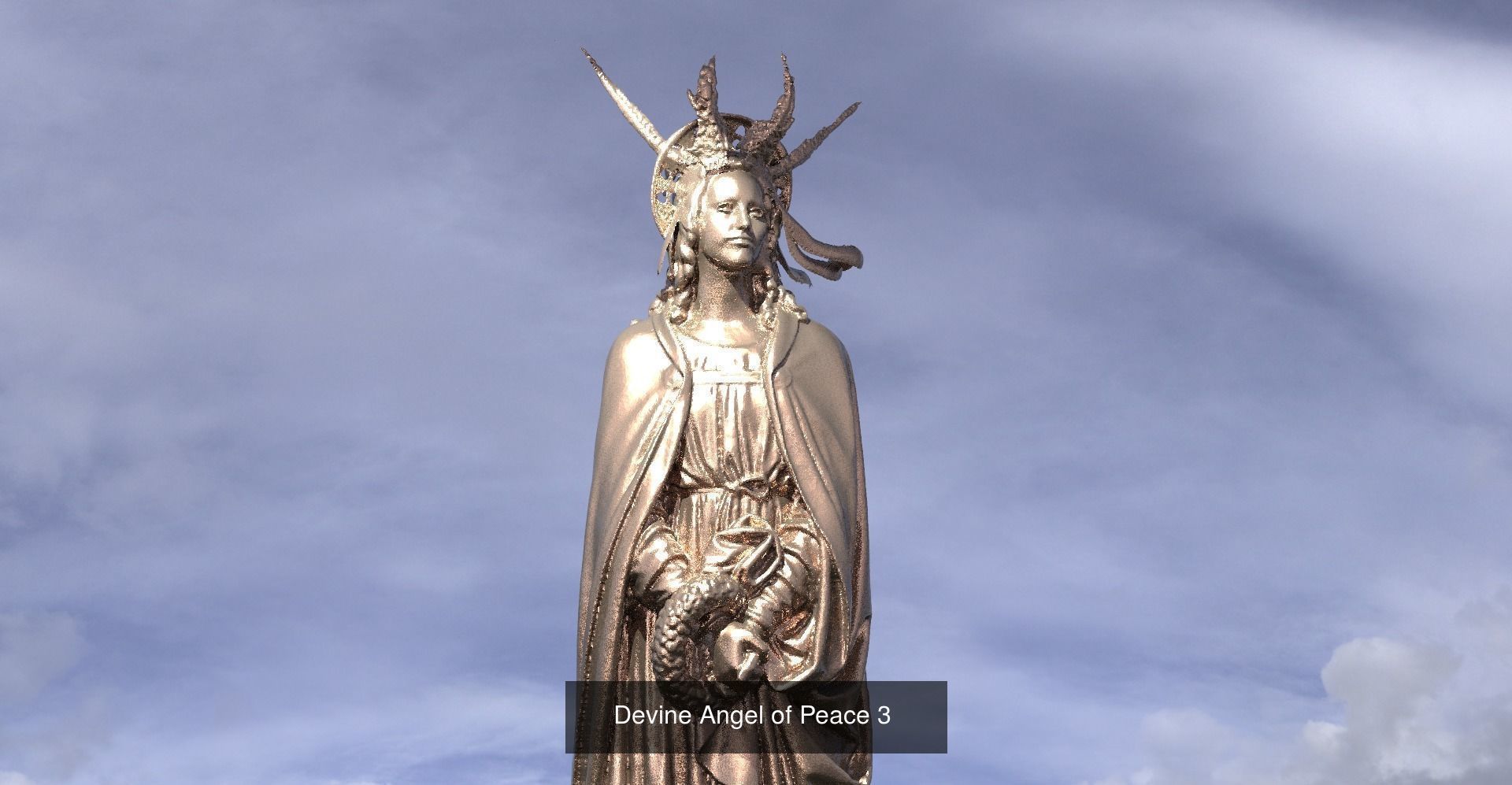 Holy Angel Sculptures 3D Model Collection_24