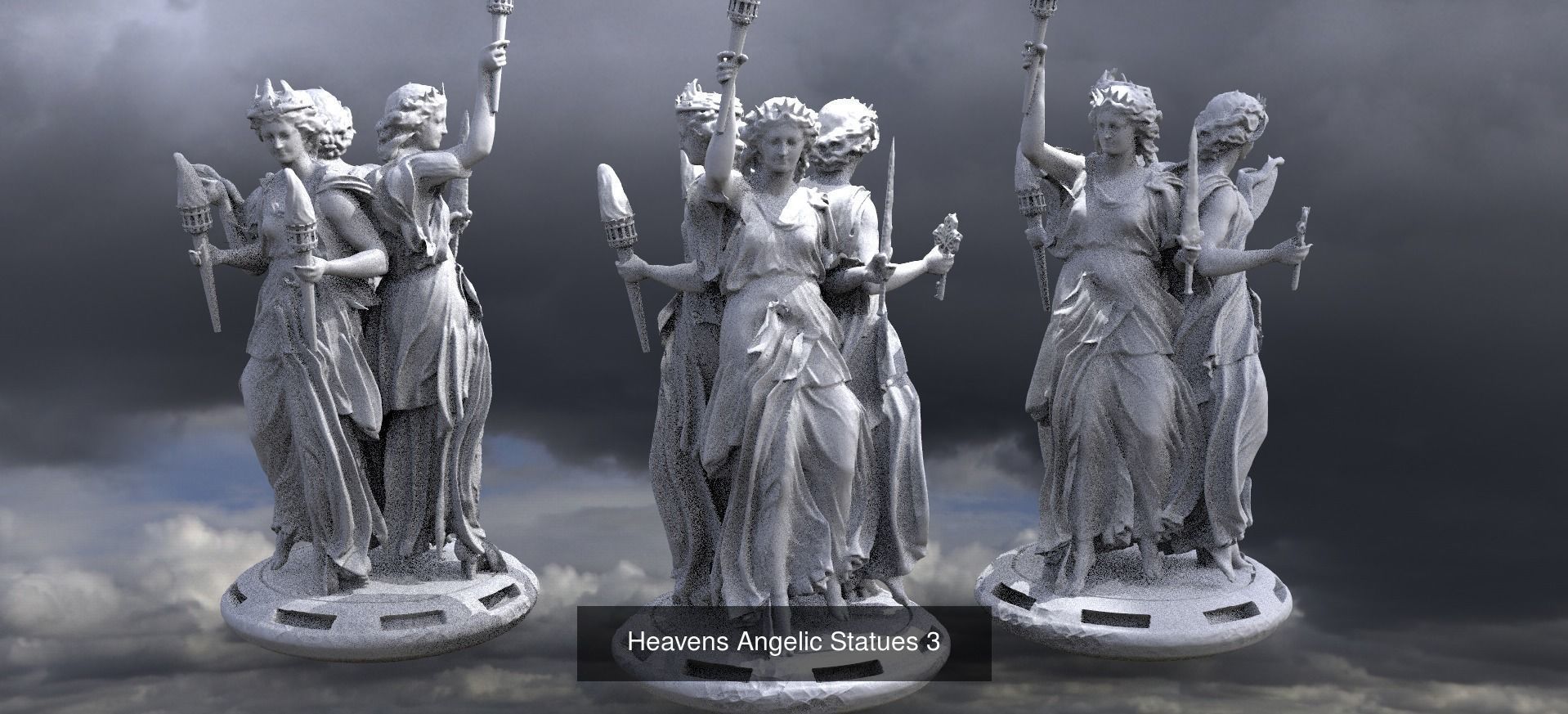 Holy Angel Sculptures 3D Model Collection_21