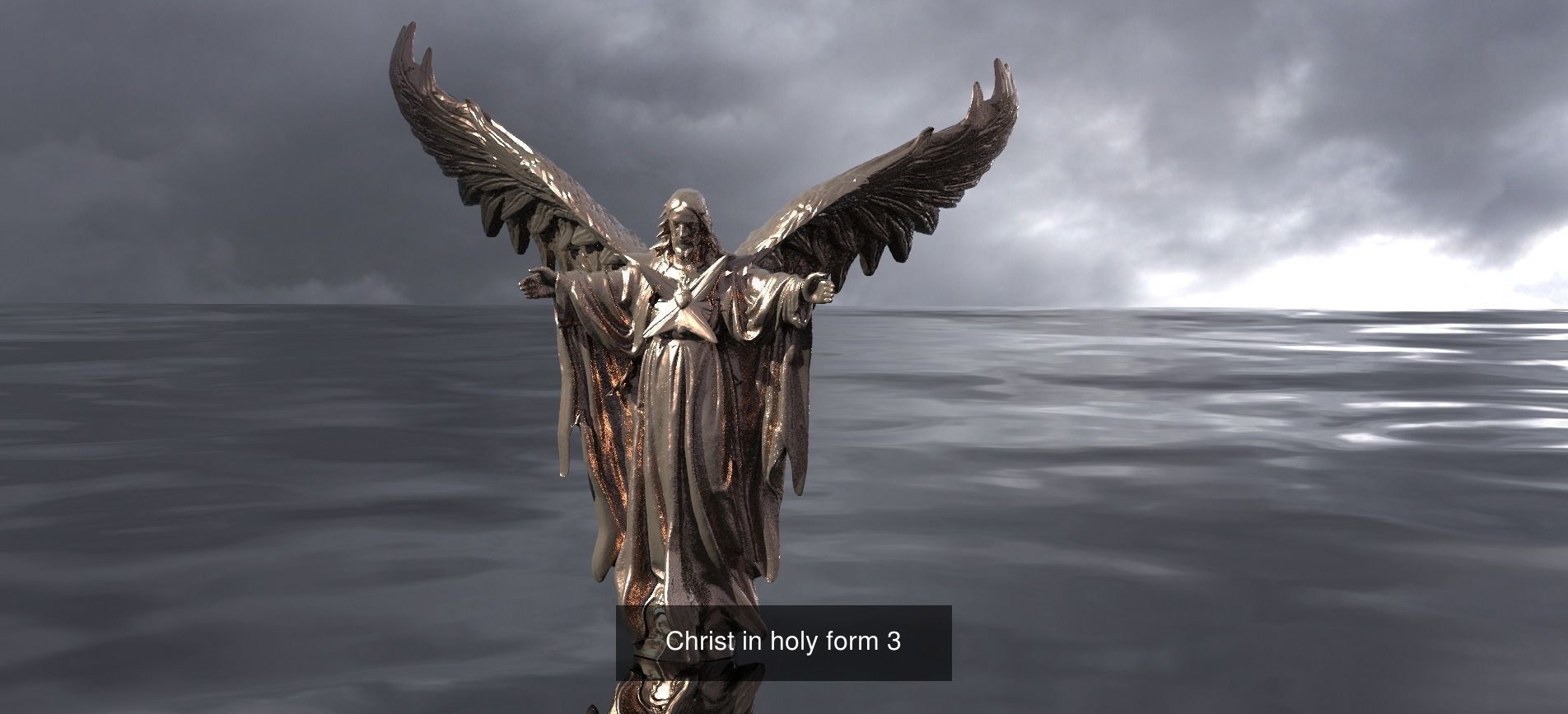 Holy Angel Sculptures 3D Model Collection_13