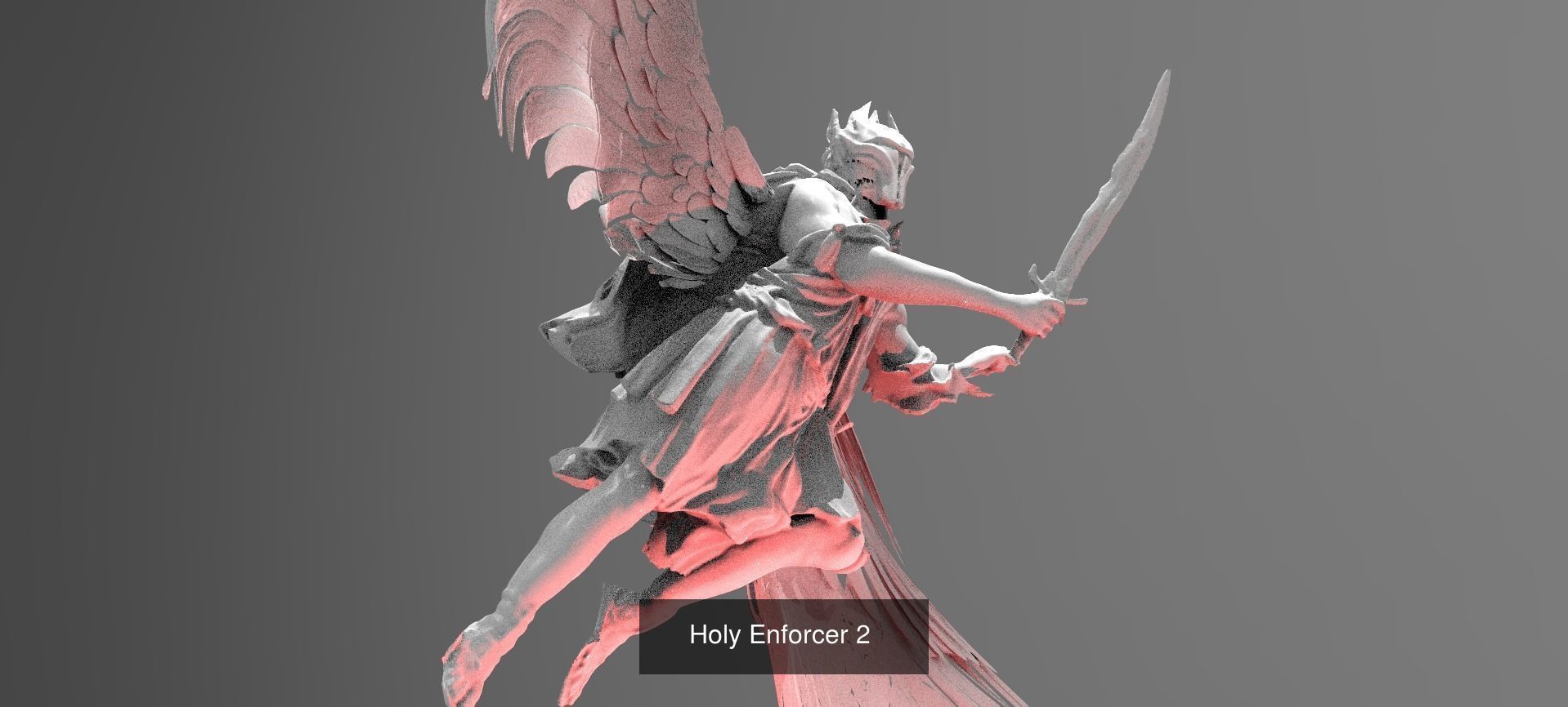 Holy Angel Sculptures 3D Model Collection_25