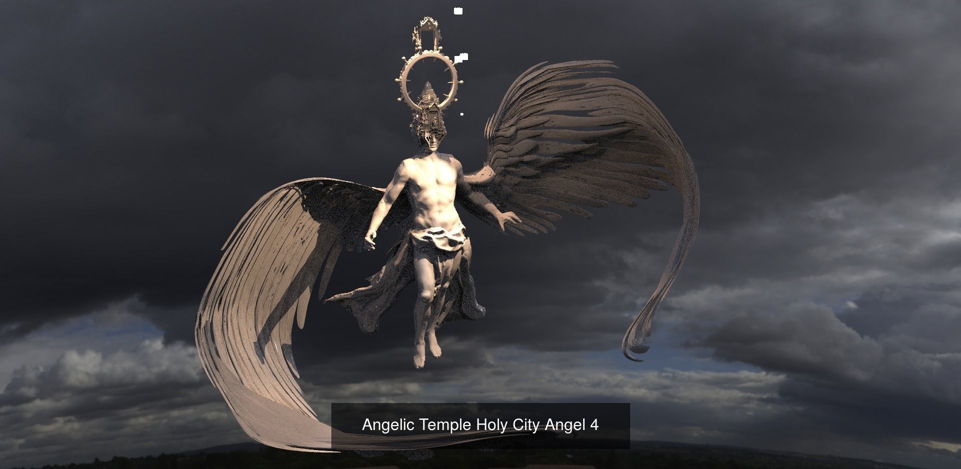 Holy Angel Sculptures 3D Model Collection_22