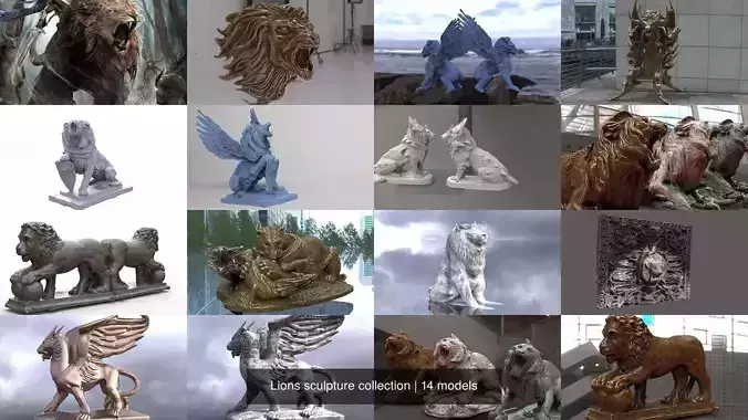 Lions sculpture collection 