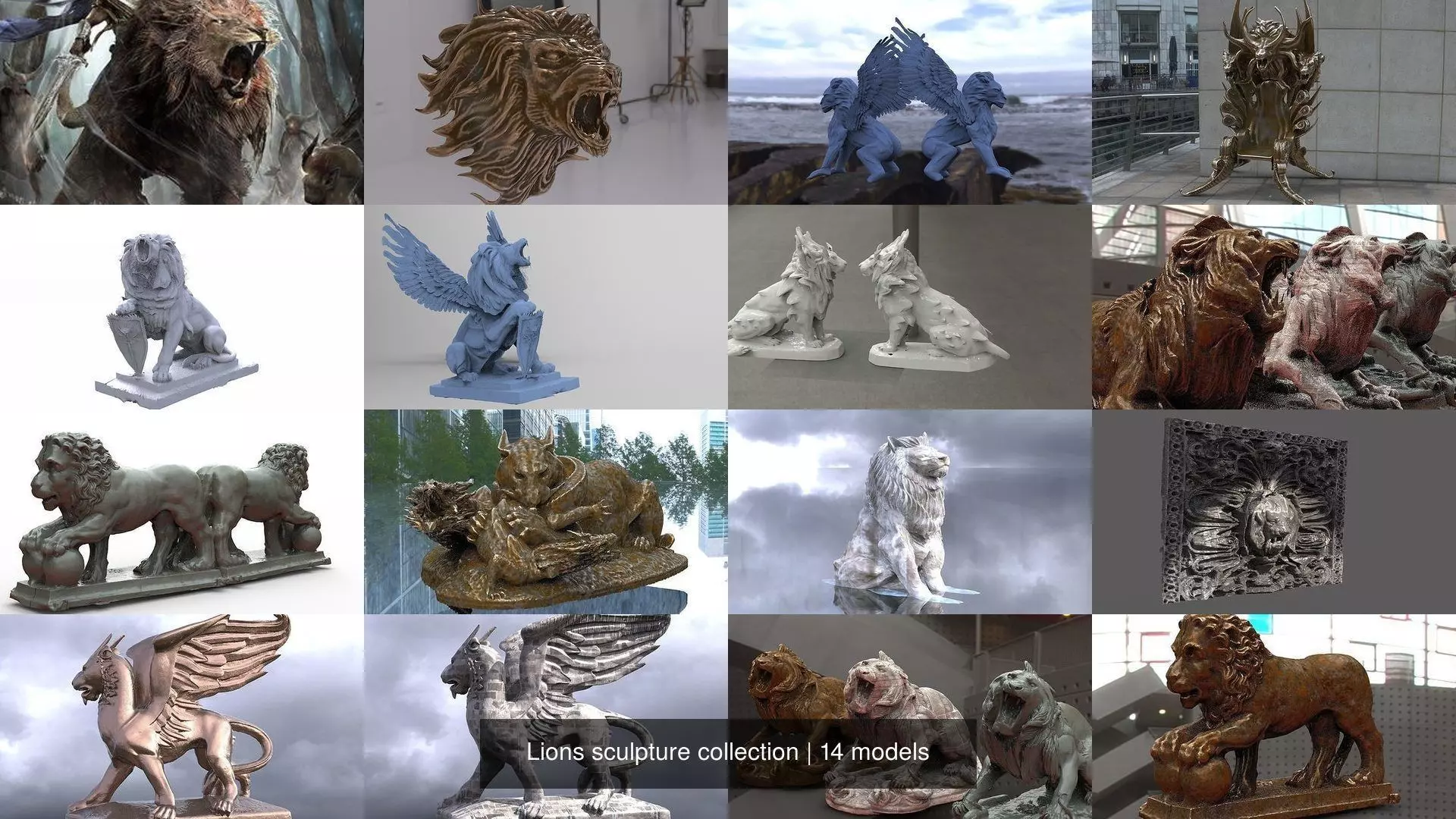 Lions sculpture collection _0