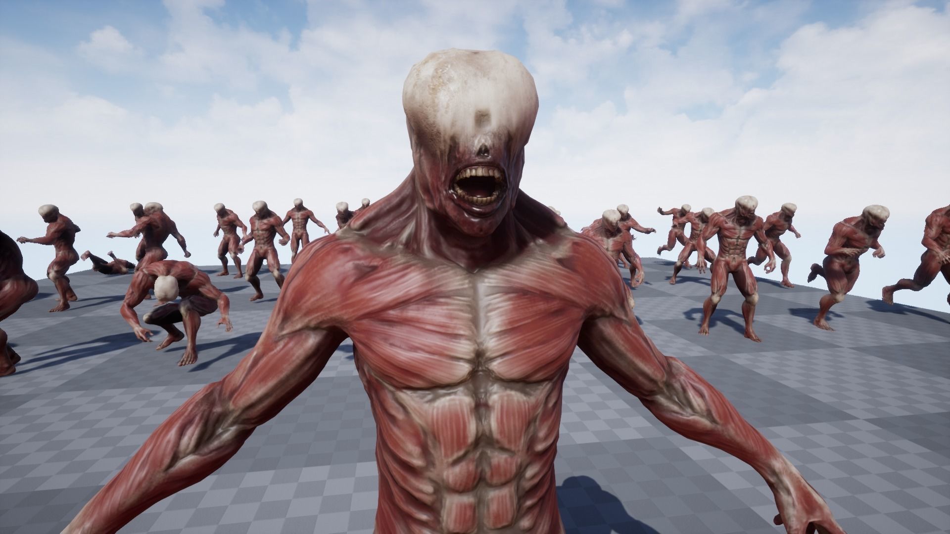 Skinless mutant Low-poly 3D model_7