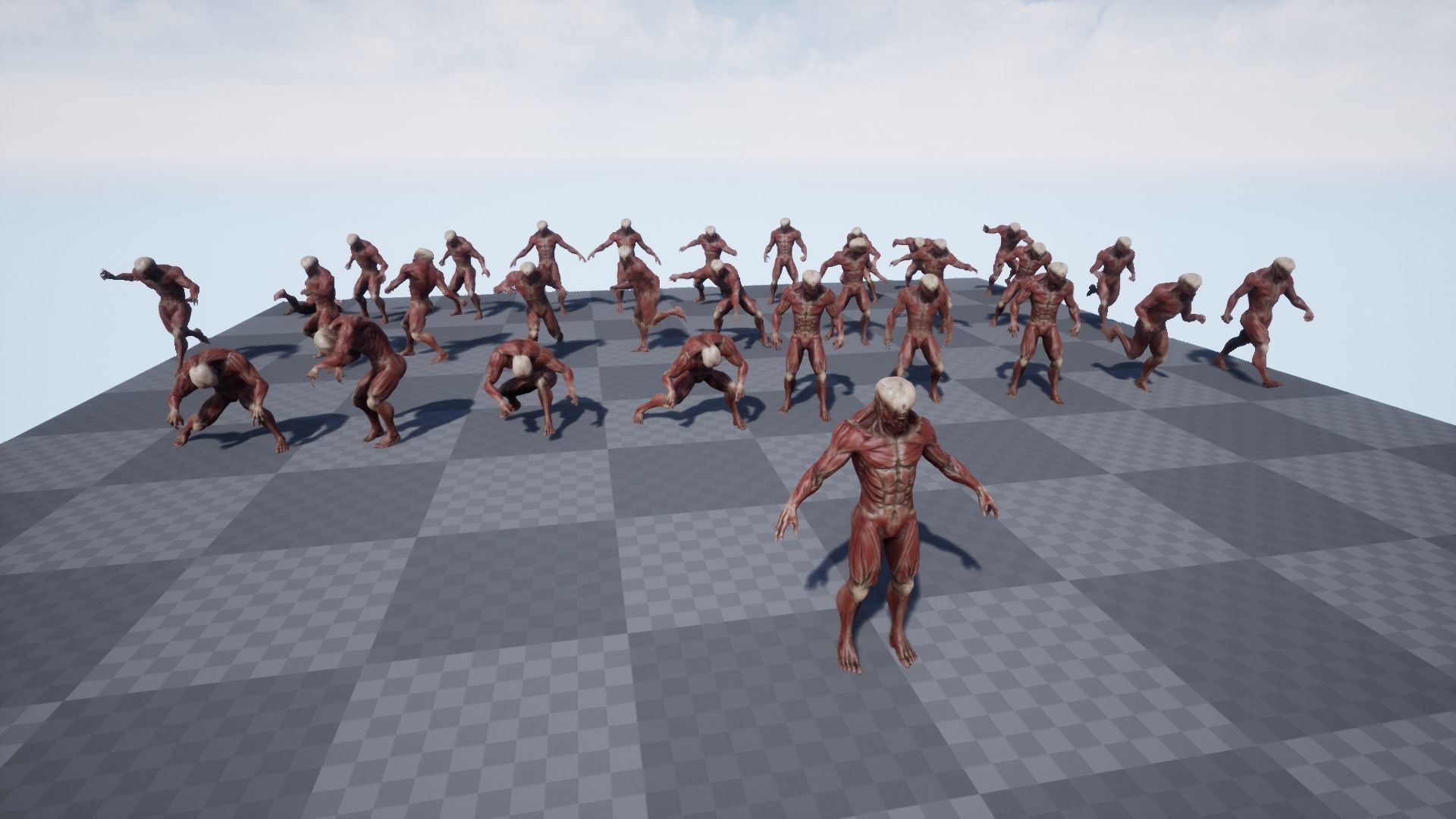 Skinless mutant Low-poly 3D model_6