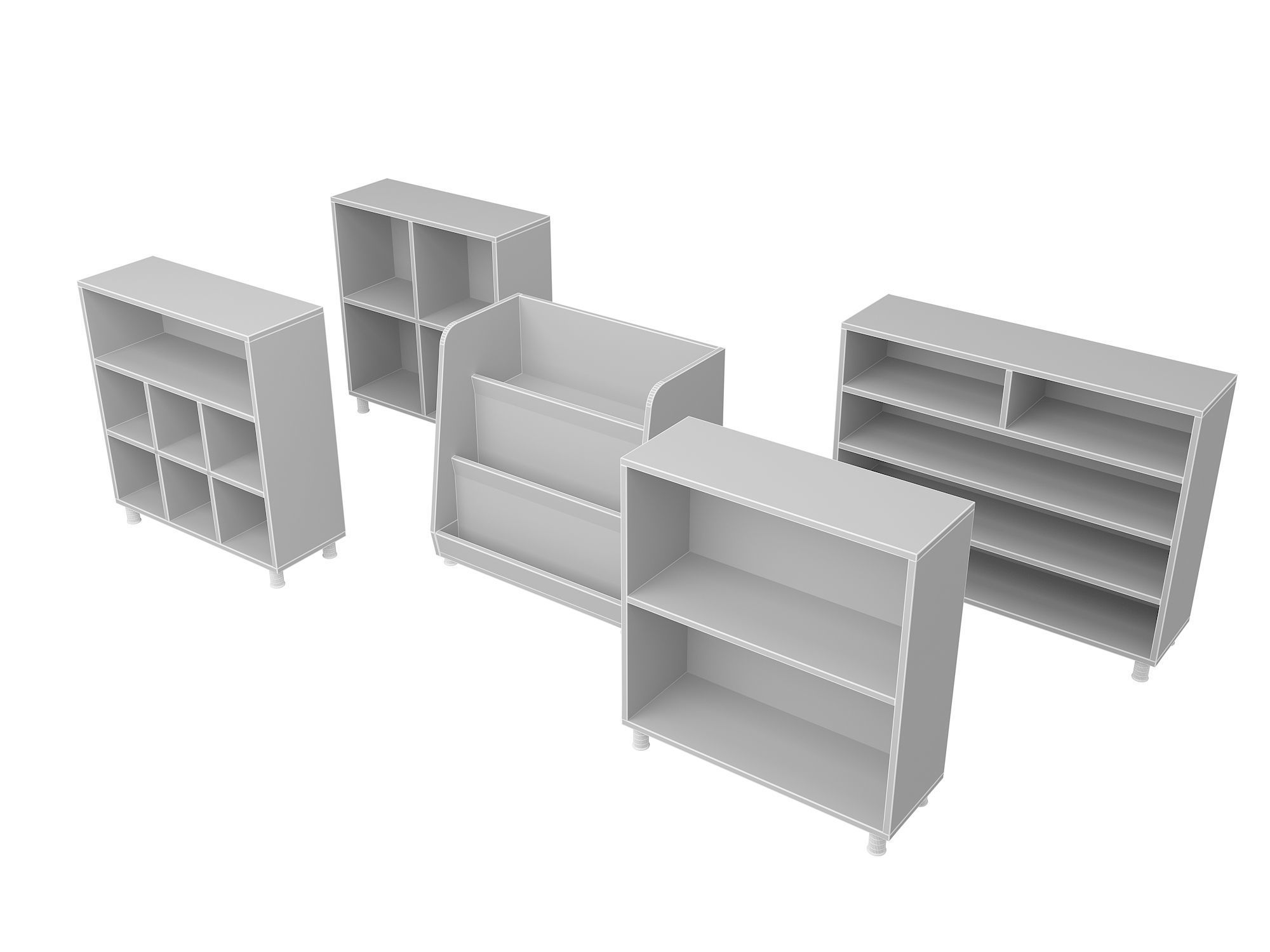Class Small Cabinet 3D model_4