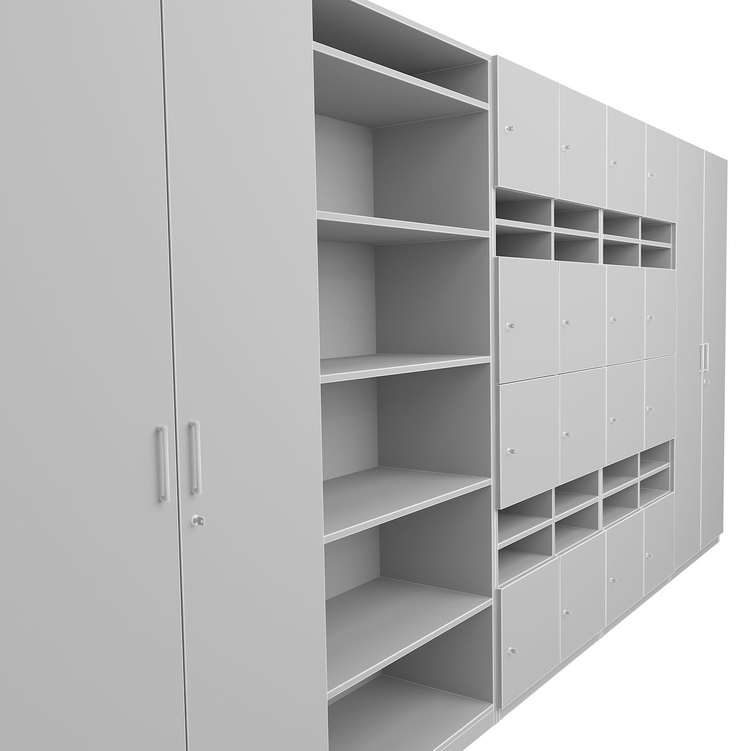 Classroom Cabinet 3D model_10