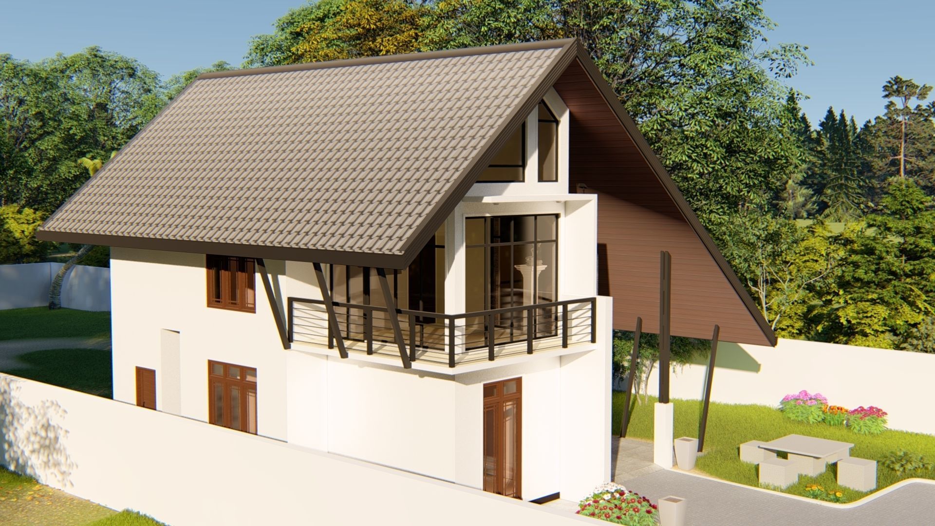 Private Family Cottage 3D model_2