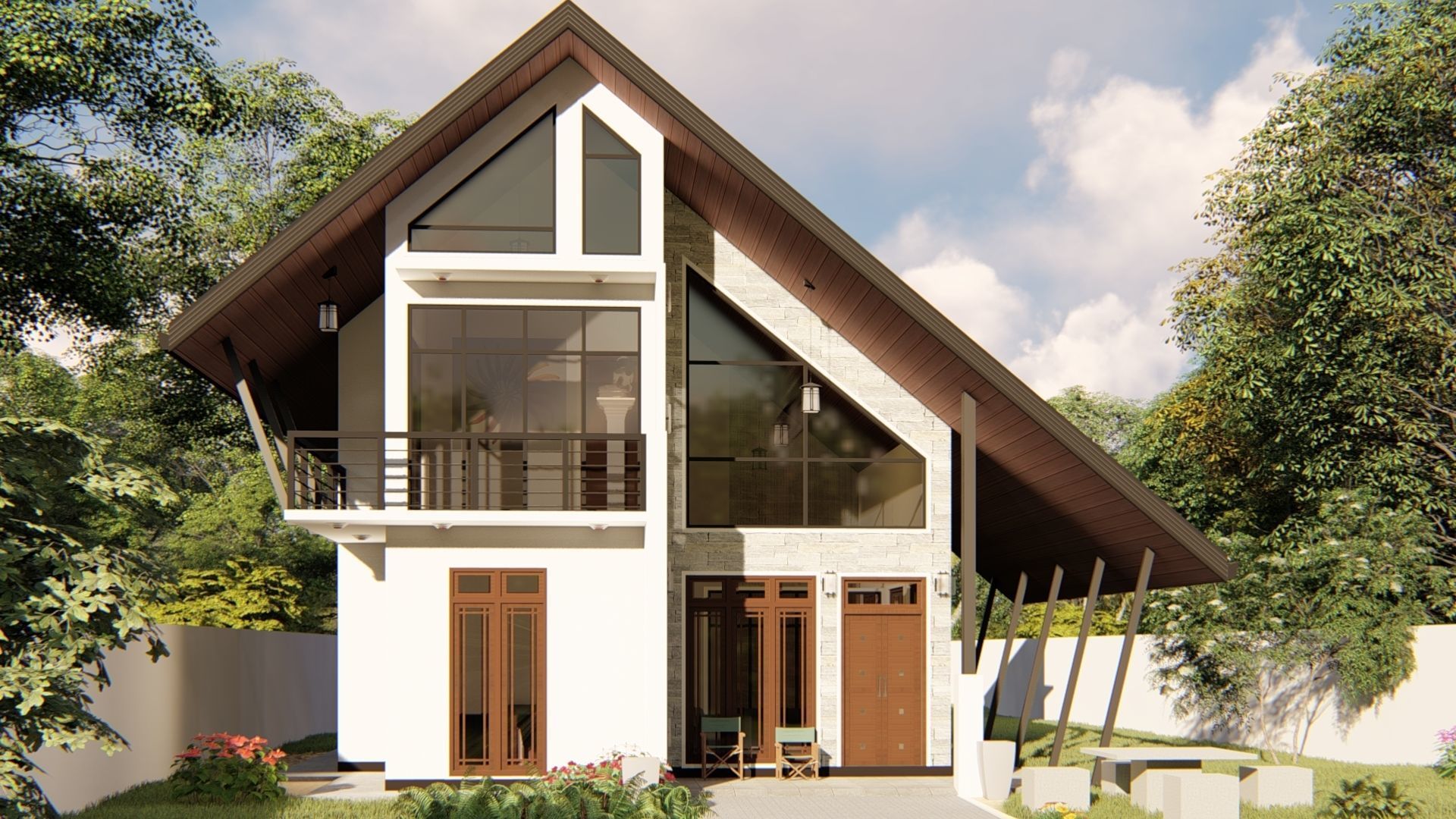 Private Family Cottage 3D model_1