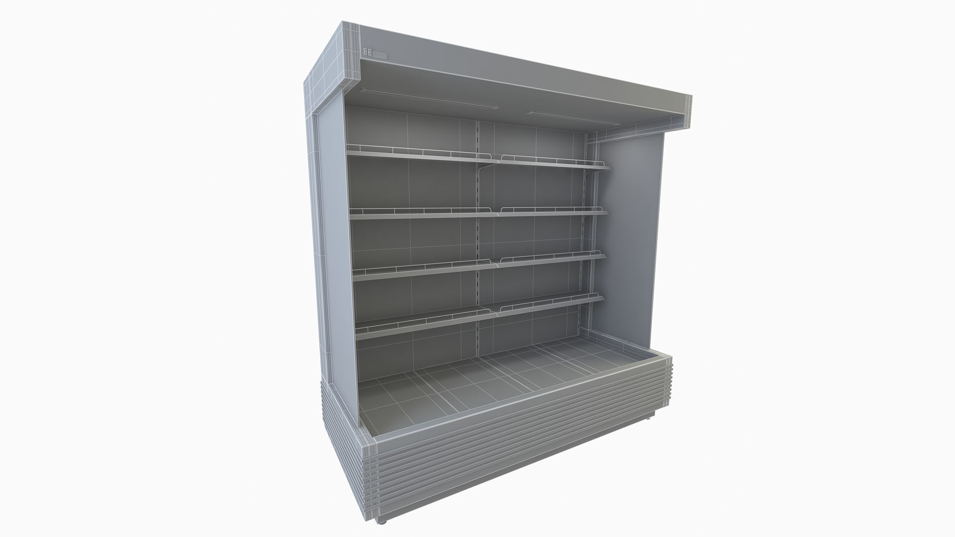 Supermarket Freezer Low-poly 3D model_8