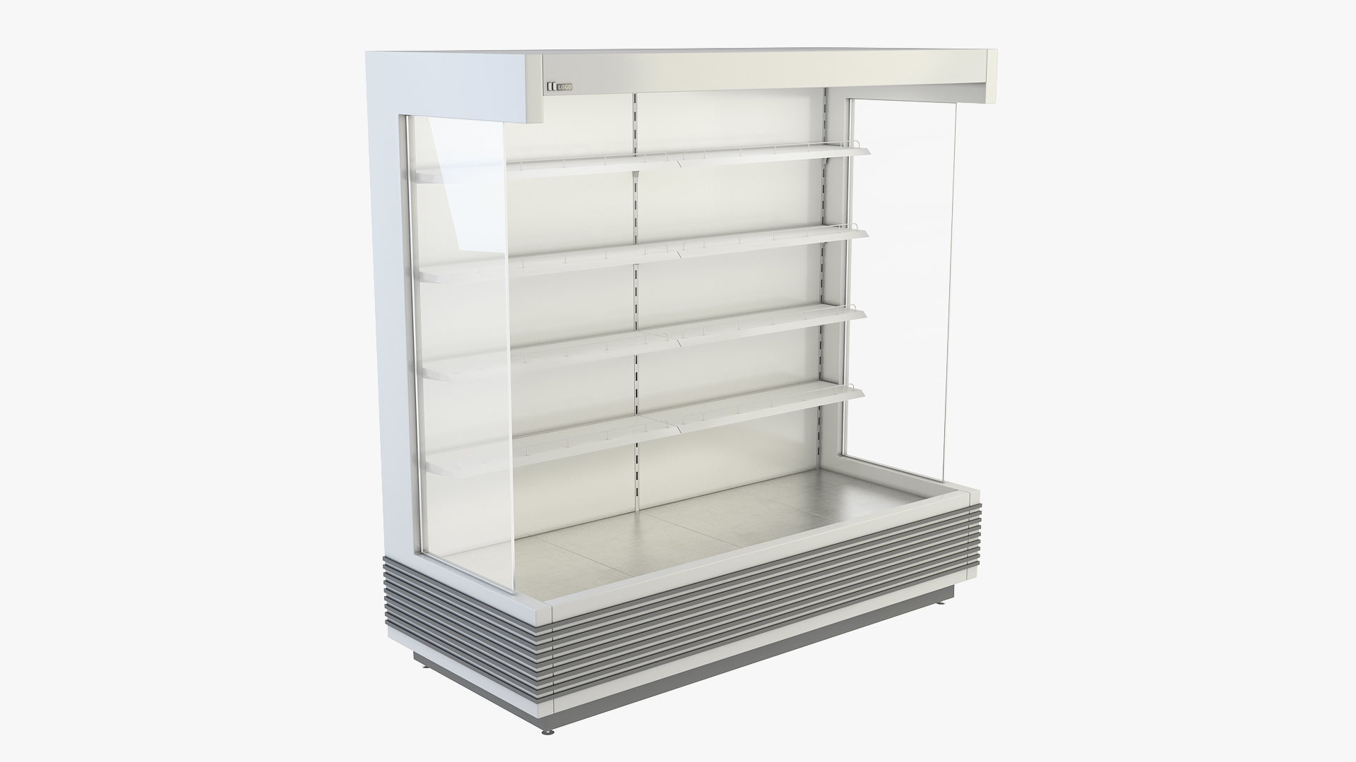 Supermarket Freezer Low-poly 3D model_1