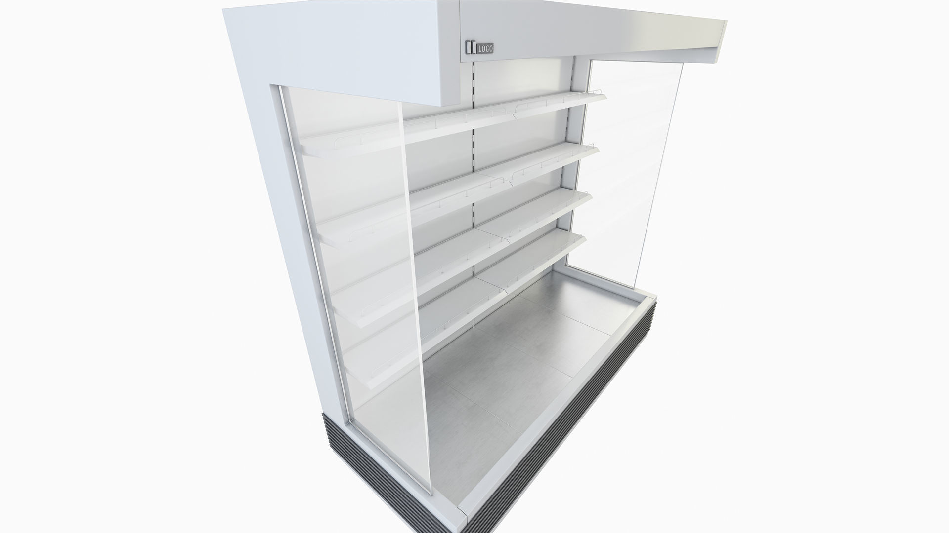 Supermarket Freezer Low-poly 3D model_4