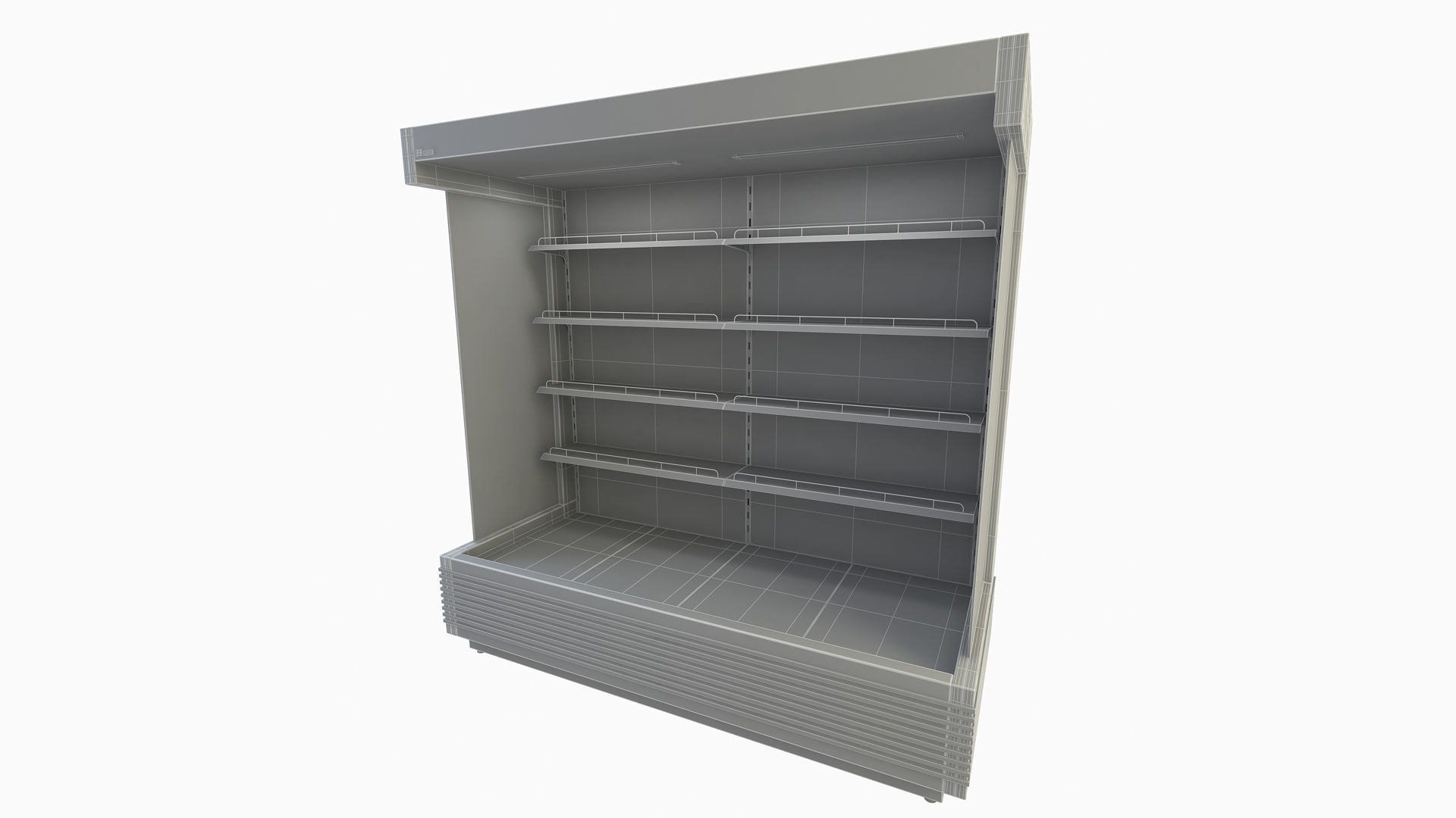 Supermarket Freezer Low-poly 3D model_7