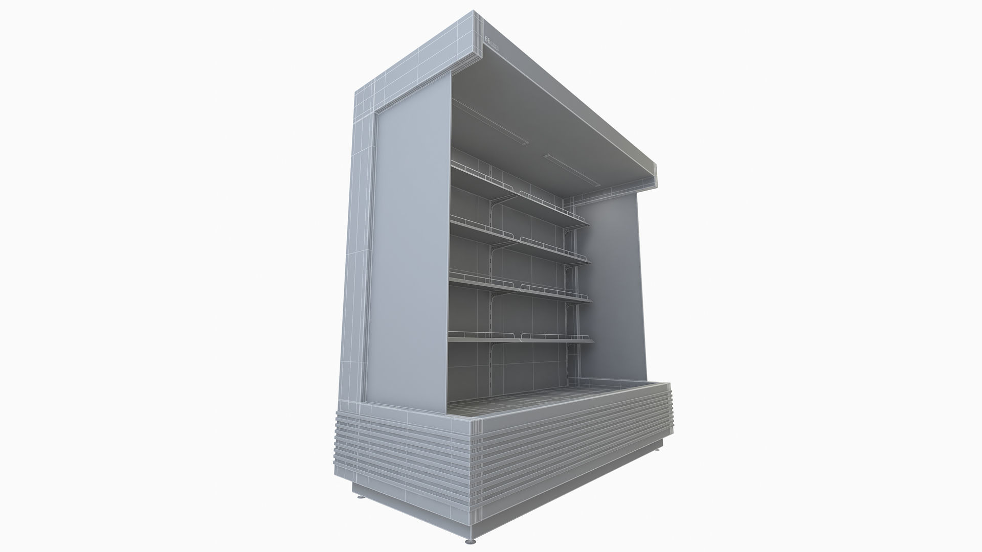 Supermarket Freezer Low-poly 3D model_10