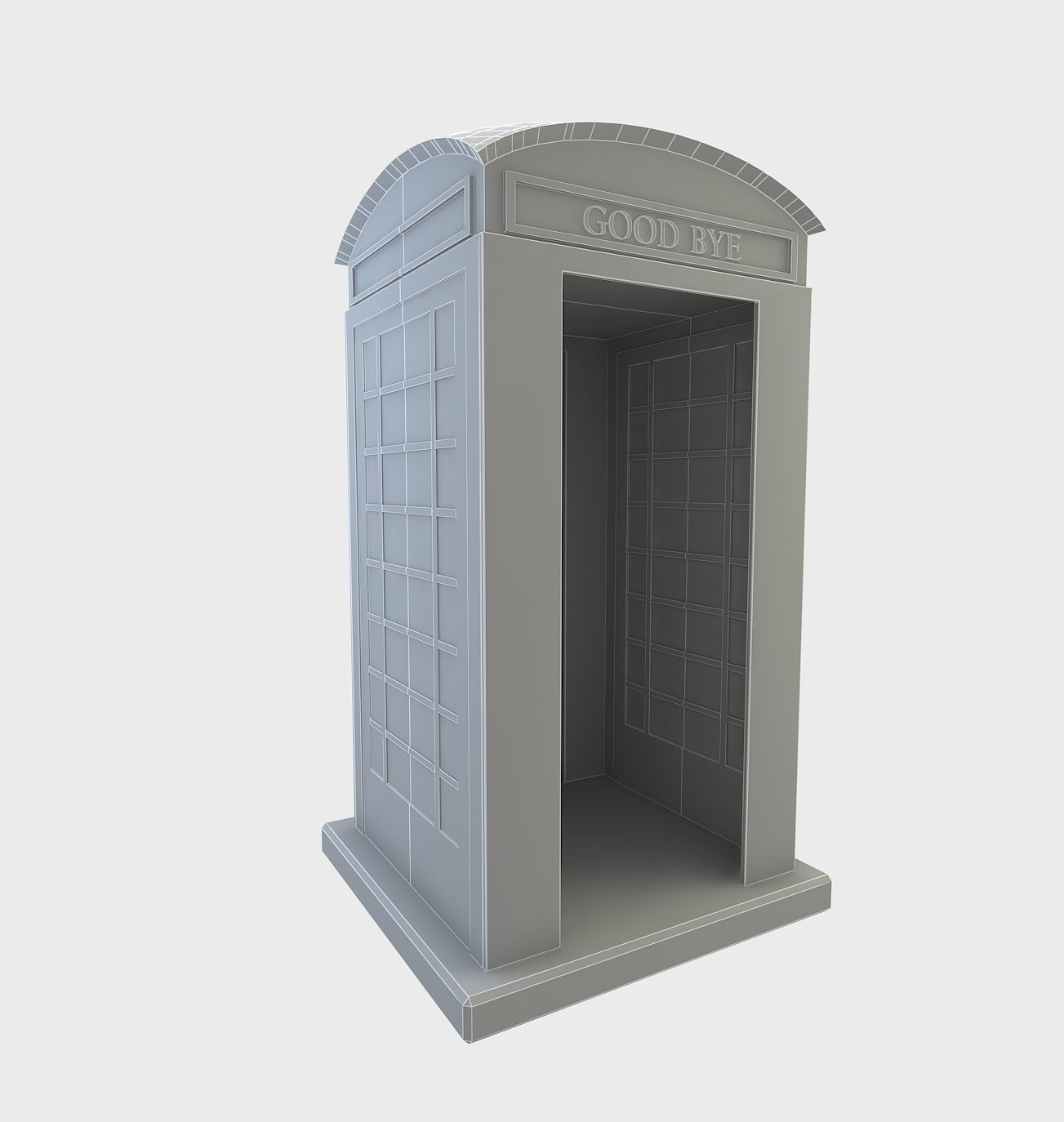 Telephone Cabin 3D model_8