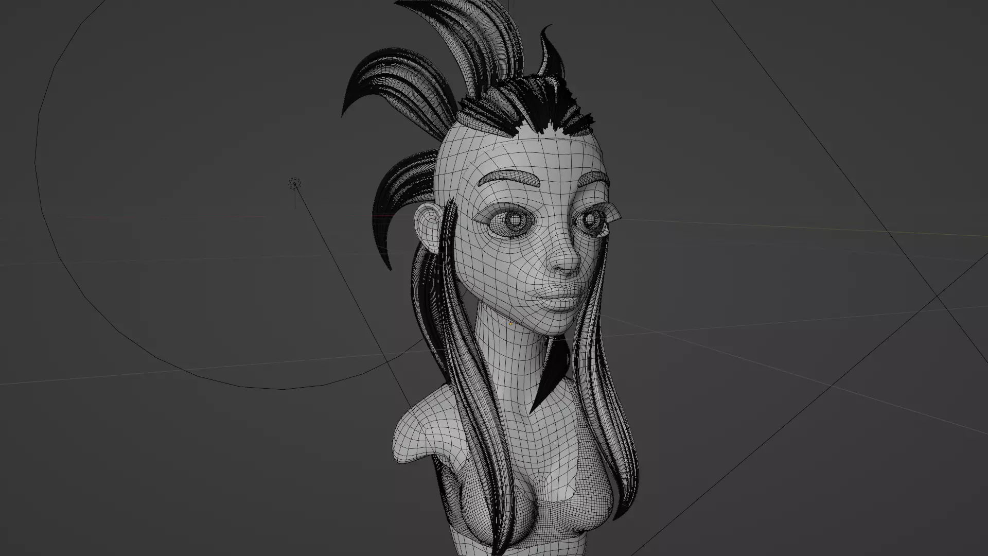female bust  3D model_0
