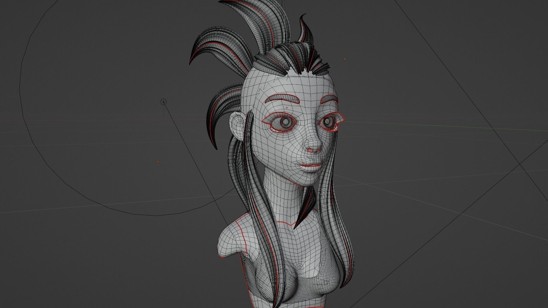 female bust  3D model_4