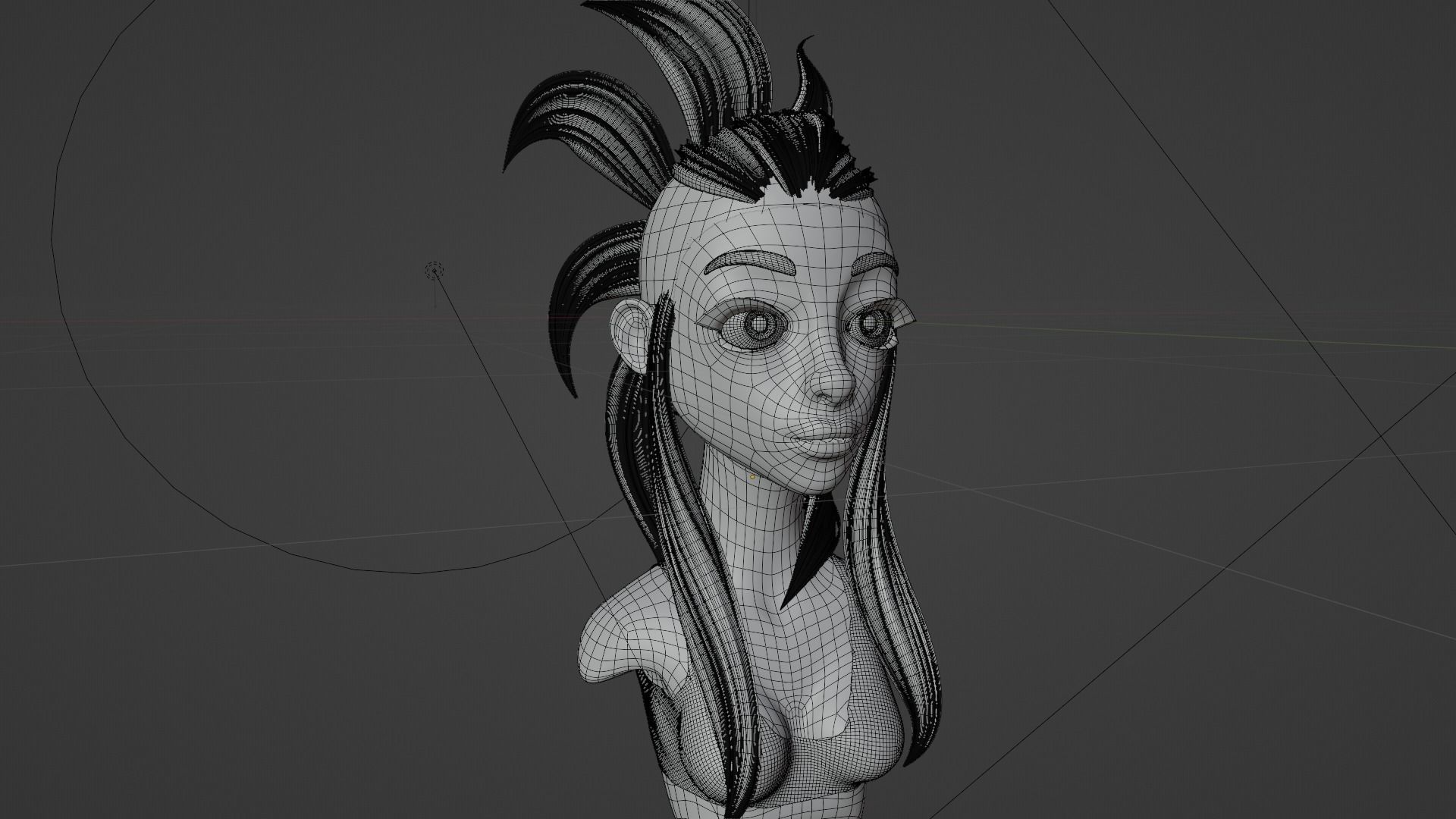 female bust  3D model_1