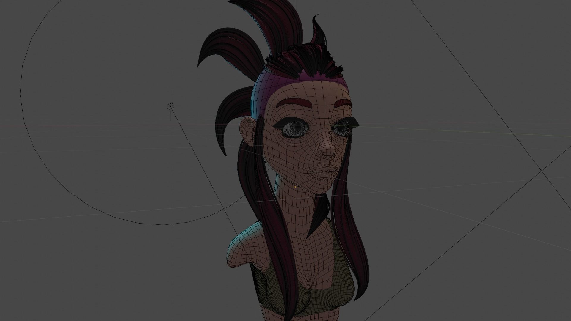 female bust  3D model_3