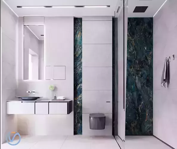 Bathroom Interior Scene 3D model 3dmax Render engine Vray Corona