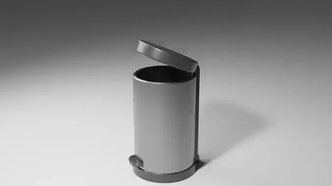 interior trash can Low-poly 3D model