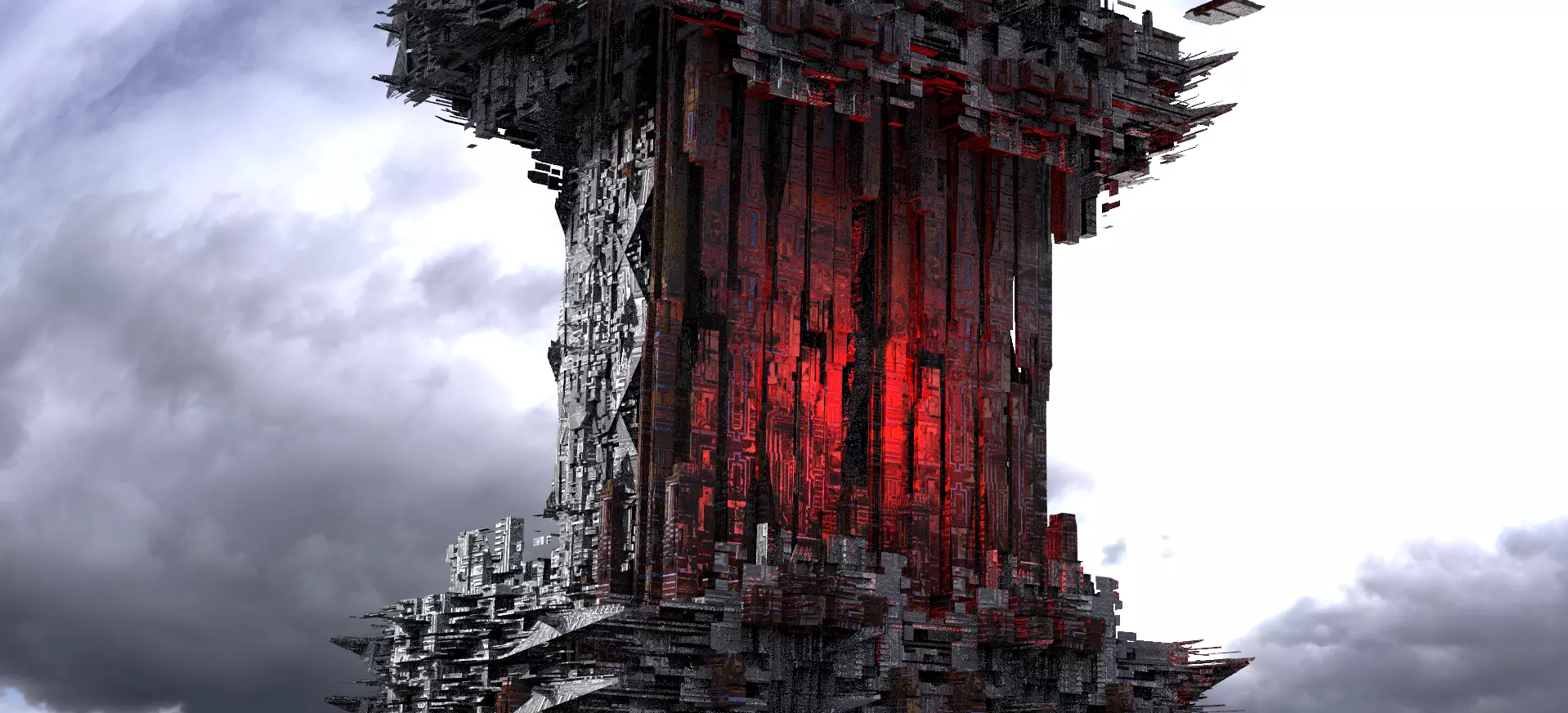 Dark Cyberpunk City 1 Low-poly 3D model