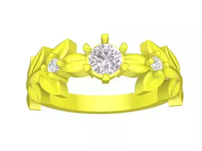 diamond leaf women ring 4290