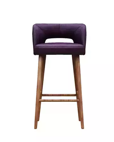 Bar chair leather and wood