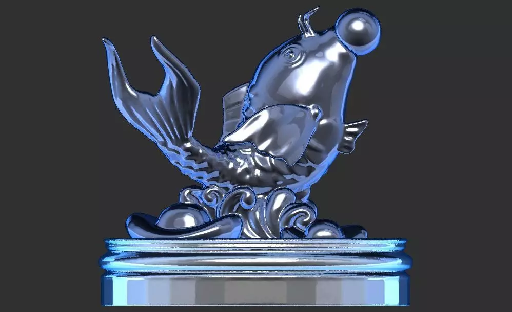 Carp metal cup Free 3D print model