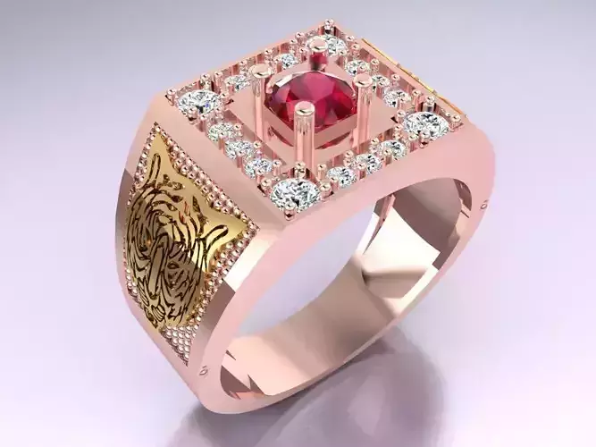 Mens Rings - Tiger Rings - N6943