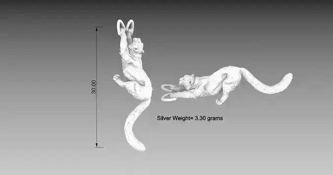 Snow Leopard Silver Pendant necklace