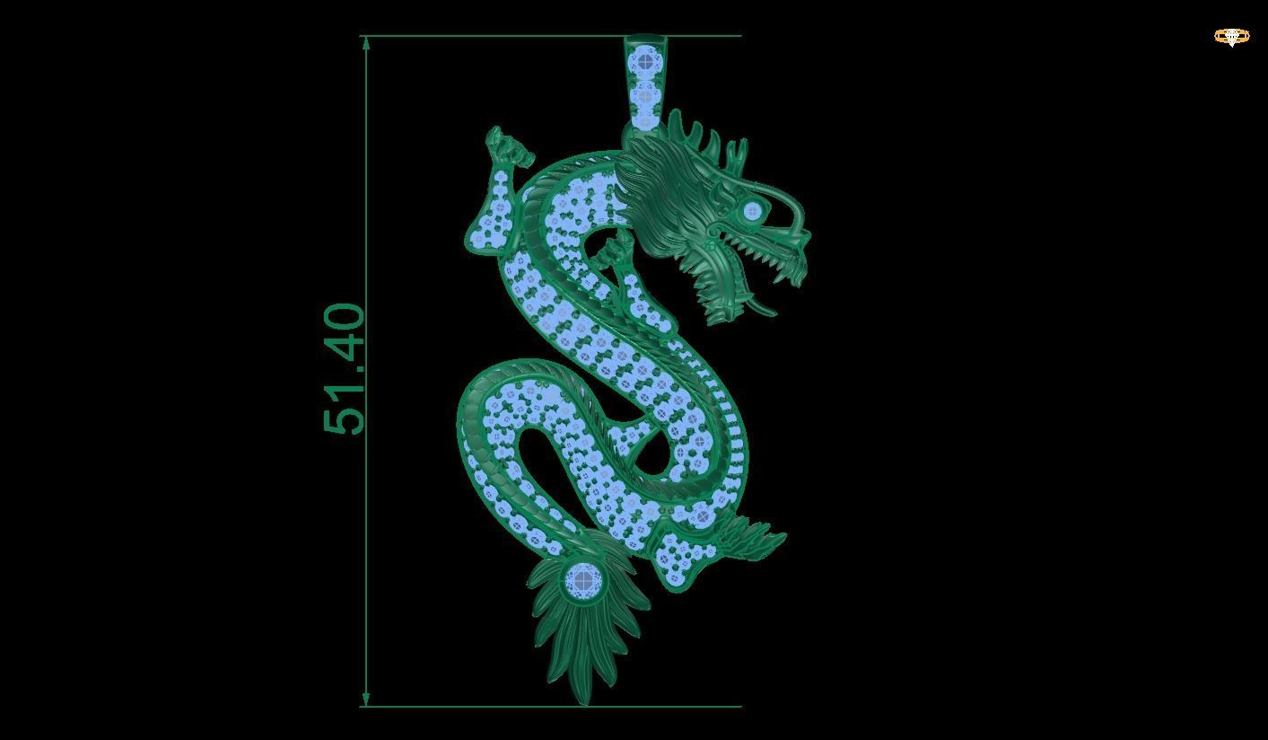 pendant Dragon 3D print model_1