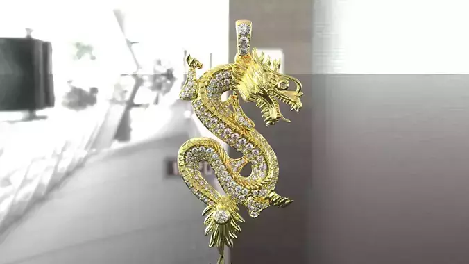 pendant Dragon 3D print model