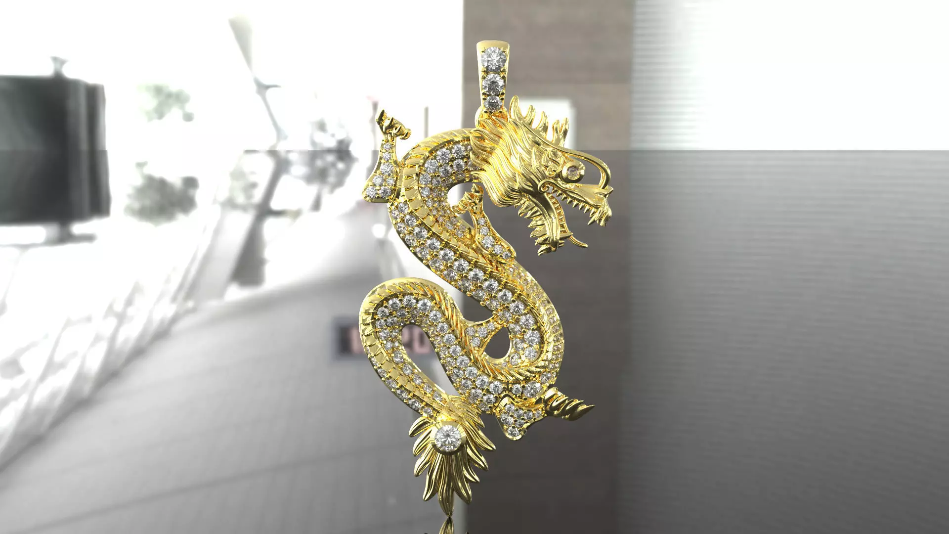 pendant Dragon 3D print model_0