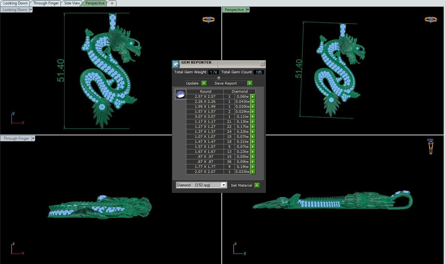 pendant Dragon 3D print model_2