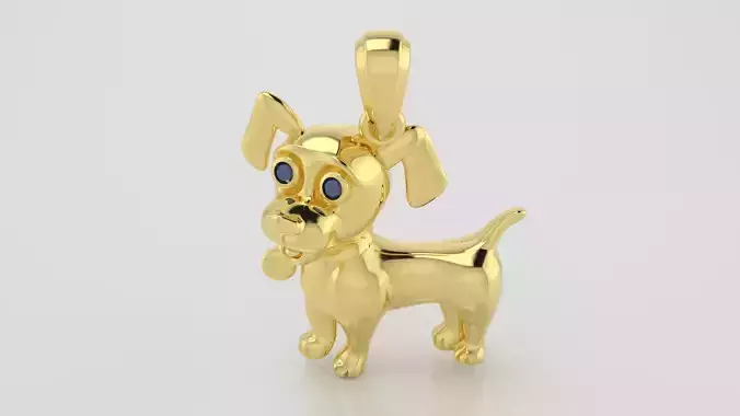 pendant dog 3D print model