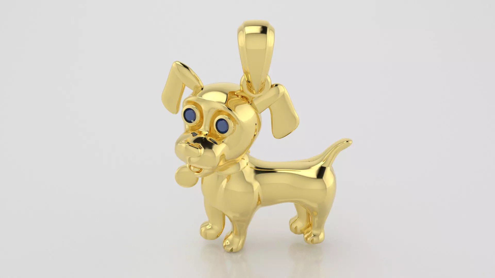 pendant dog 3D print model_0