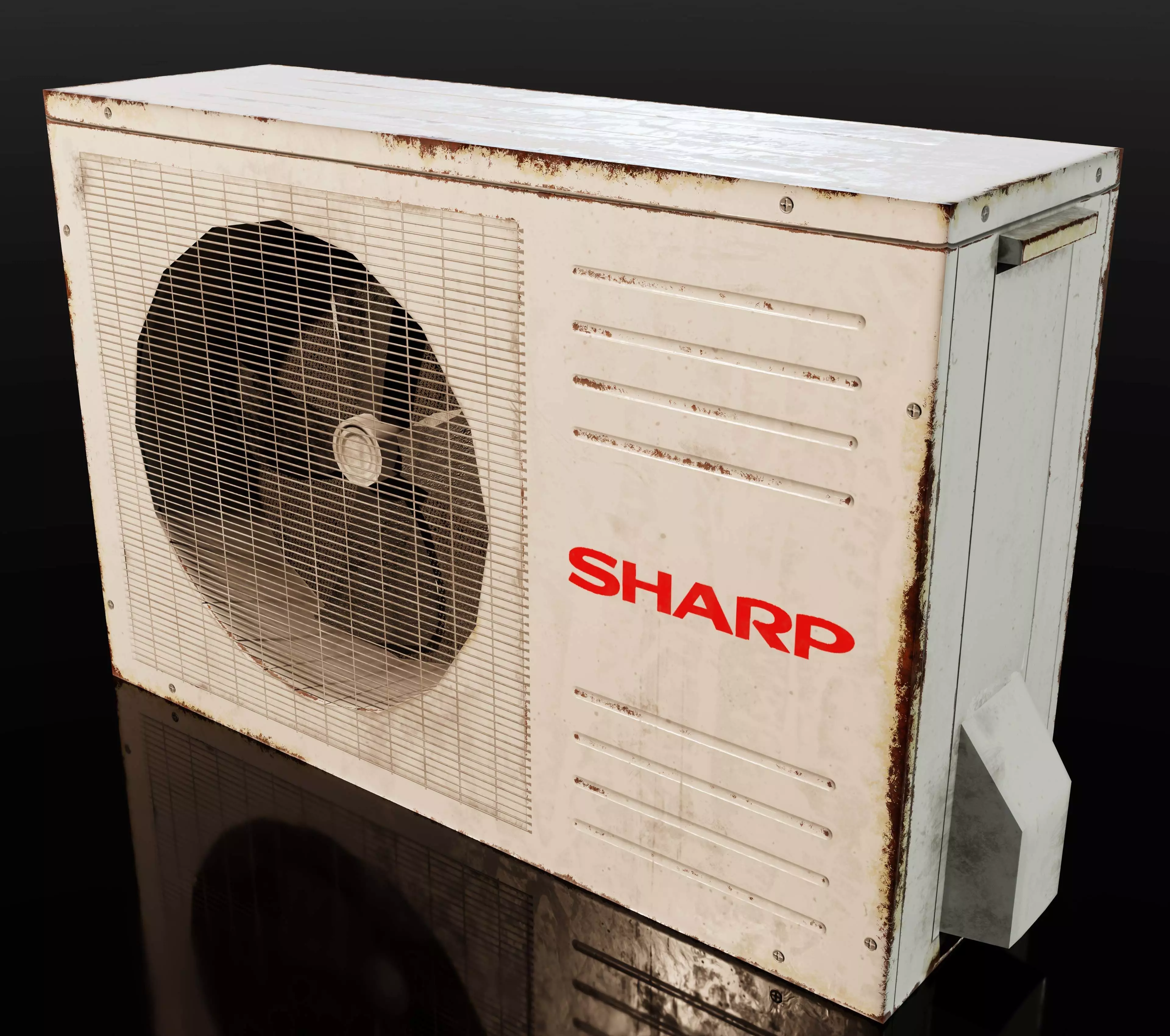 AC outer part Free low-poly 3D model_0