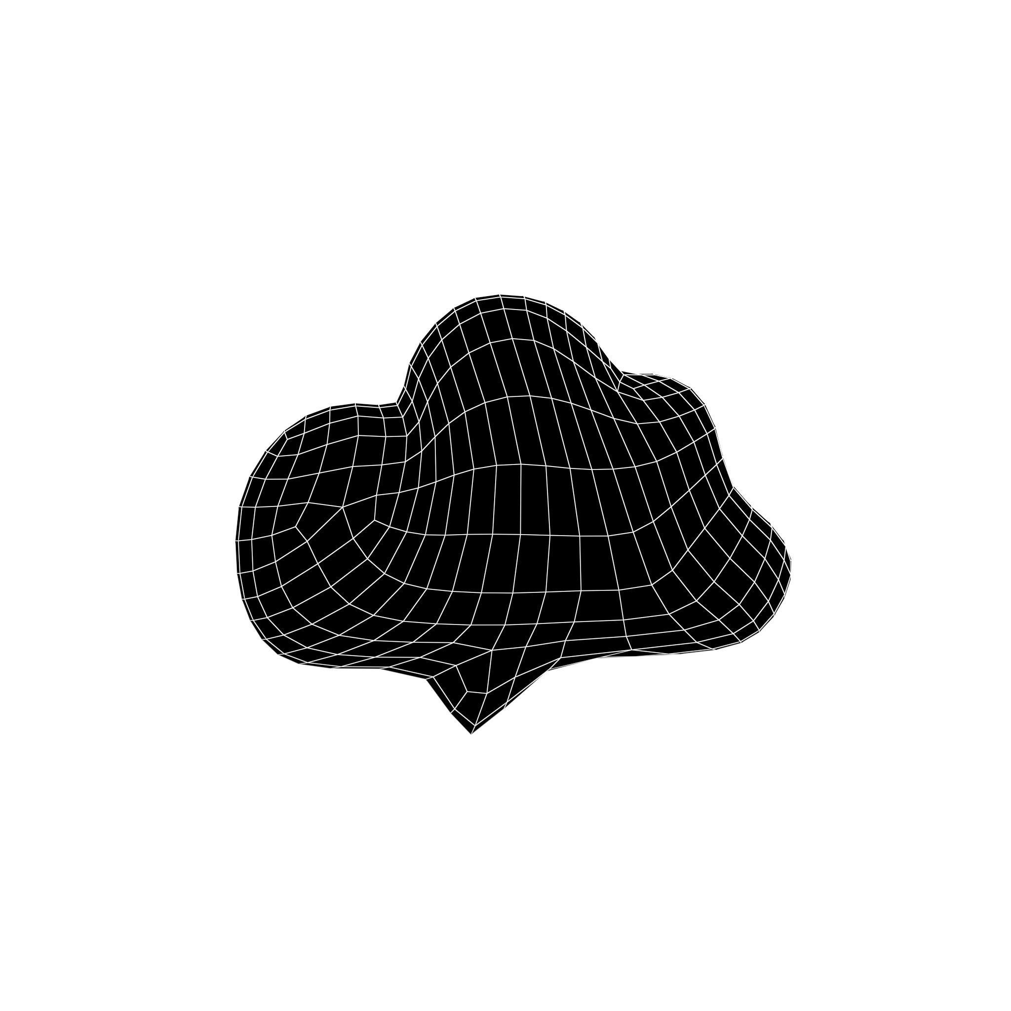 Speech Balloon v22 003 Low-poly 3D model_4