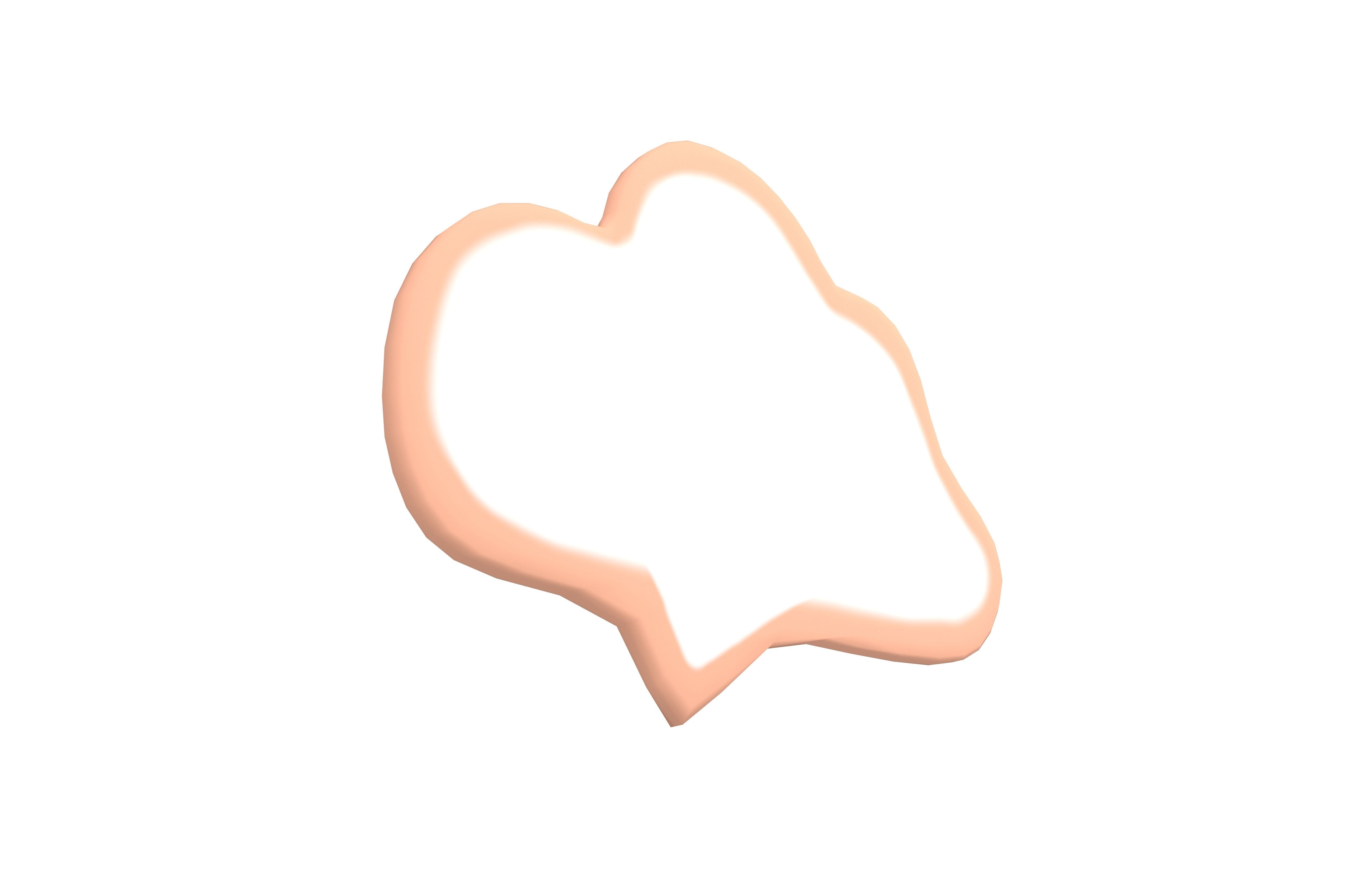 Speech Balloon v22 004 Low-poly 3D model_3