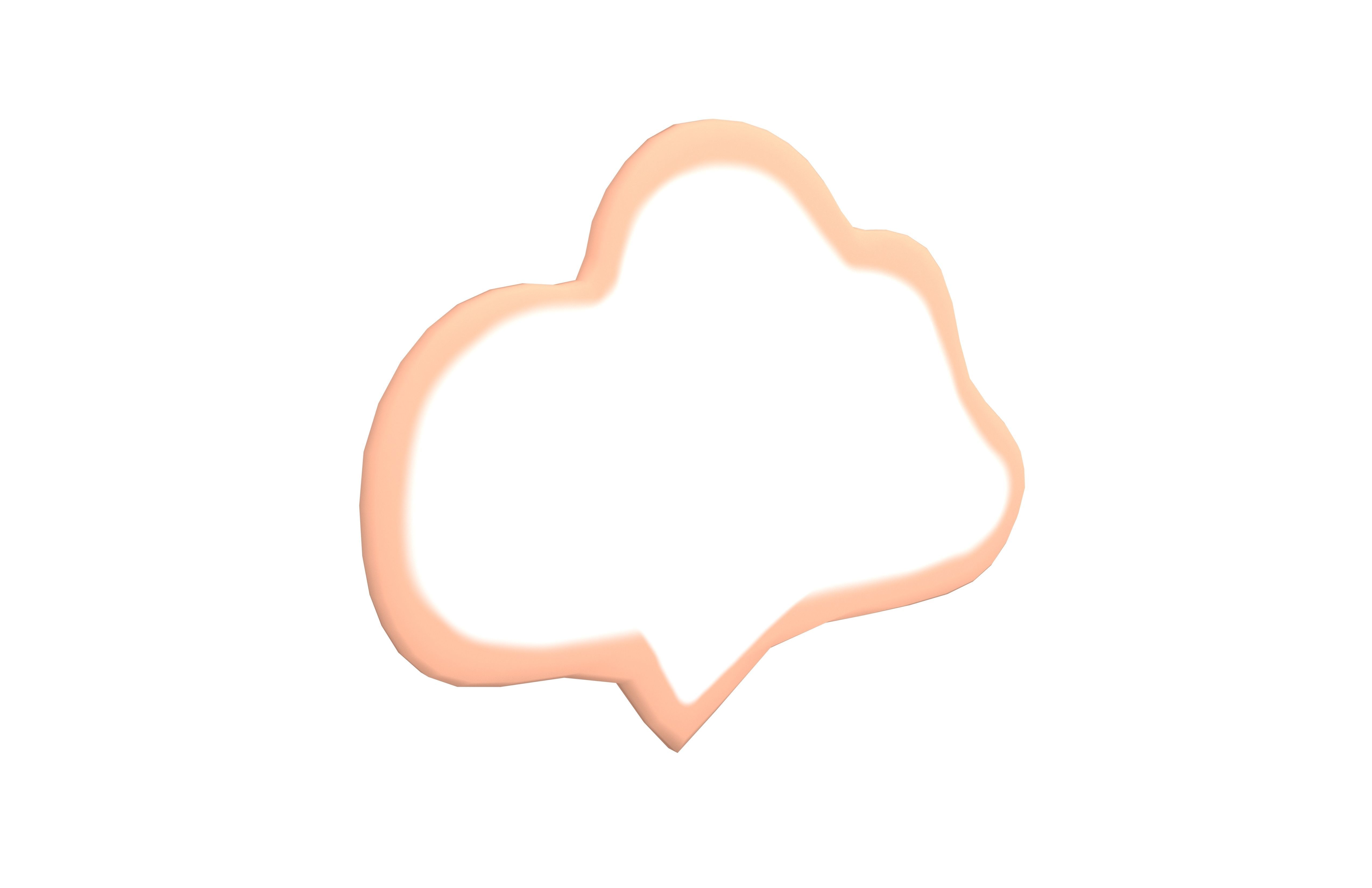 Speech Balloon v22 004 Low-poly 3D model_1