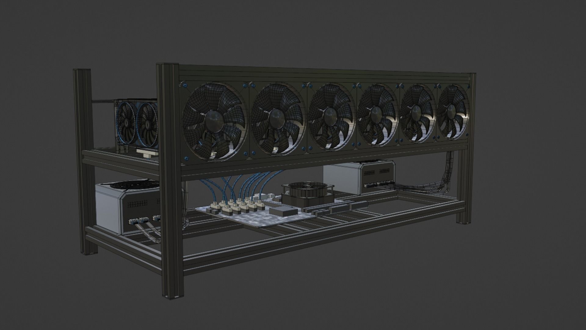 Mining Rig Free 3D model_5