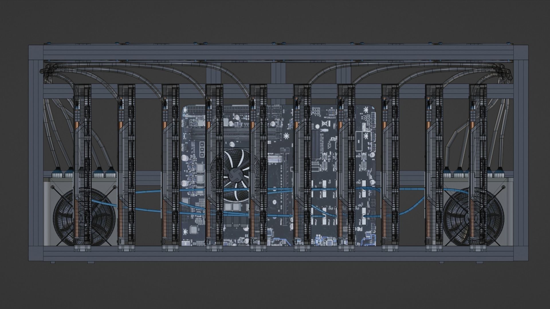 Mining Rig Free 3D model_7